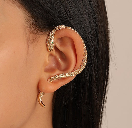 Personalized Snake Wrapped Earrings Exaggerated Earrings Snake shaped Earstuds Retro Style Punk Design Earrings