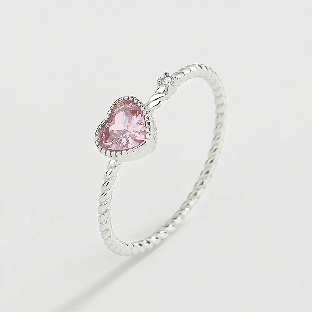 Twisted Rope Crystal Ring for Ladies