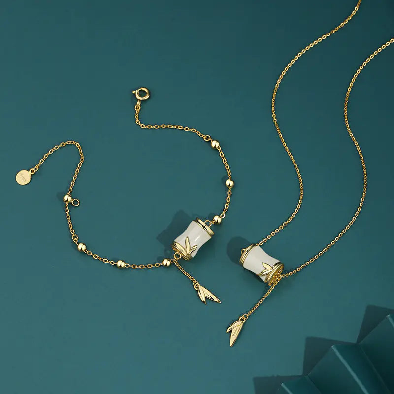 S925 Sterling Silver Natural Tianyuzhu Bracelet Necklace