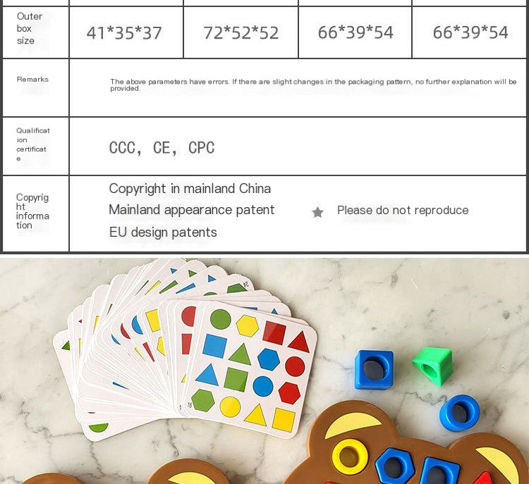 Montessori Formmatchningsspel