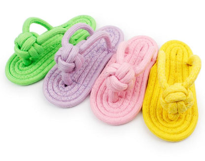 Tough Cotton Rope Chew Slippers for Dogs