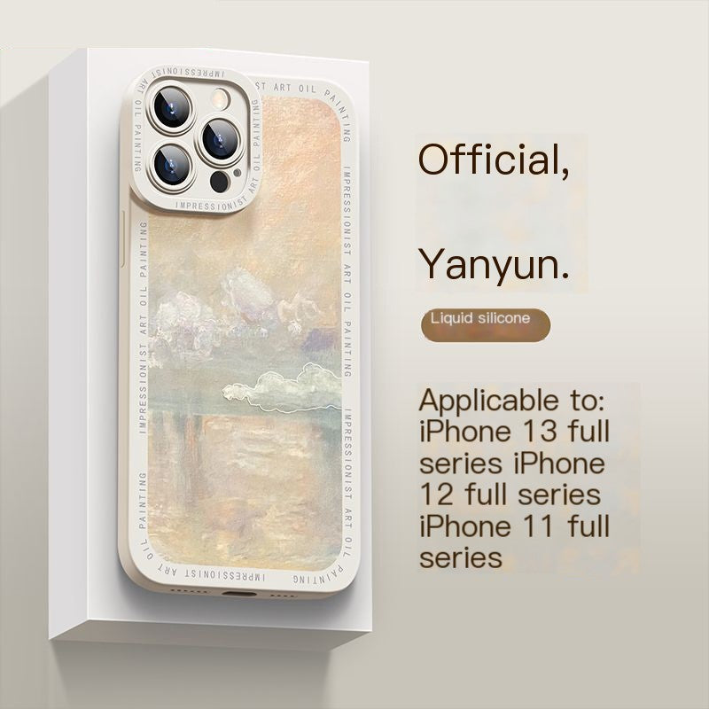 Artistic Liquid Silicone iPhone Case for 13/14/15 Pro
