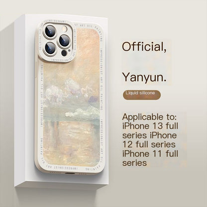 Artistic Liquid Silicone iPhone Case for 13/14/15 Pro