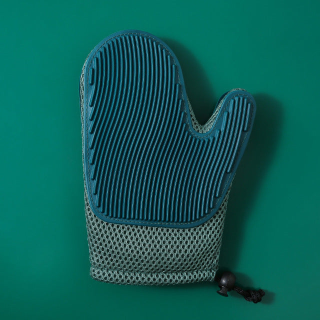 Silikon-Massagehandschuhe und Tierhaarentfernungsbürsten