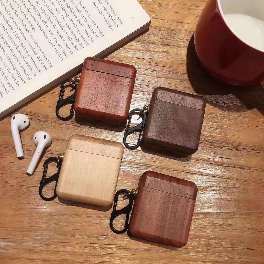 Wooden Apple Bluetooth Earphone Case and Cover