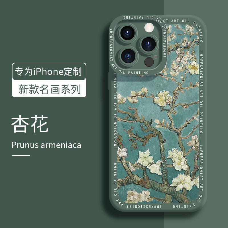 Artistic Liquid Silicone iPhone Case for 13/14/15 Pro