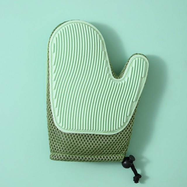 Silikon-Massagehandschuhe und Tierhaarentfernungsbürsten