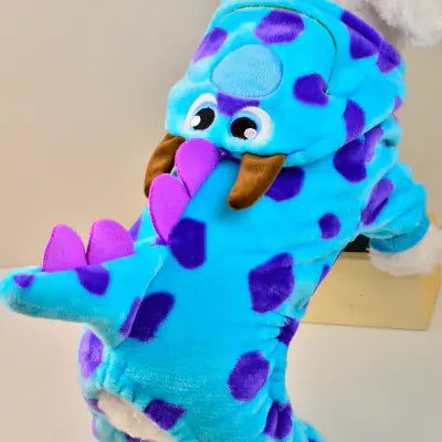 New Cartoon Bubble Dragon Pet Winter Outfit for Dogs