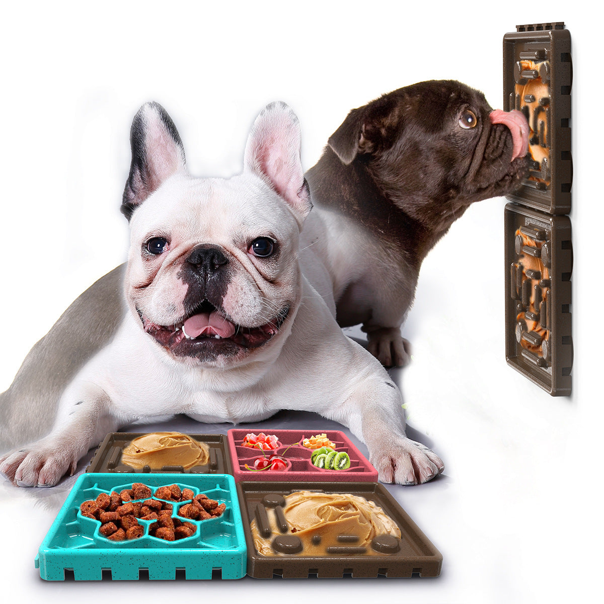 Peanut Lick Pad Slow Feeder Dog Licking Mat with Suction