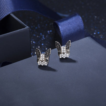 Cute Silver Dog Earrings - Simple and Sweet Design