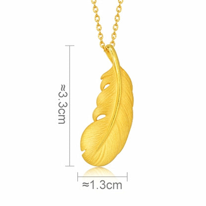 Feather Pendant Necklace, Gold-Plated Jewelry for Women
