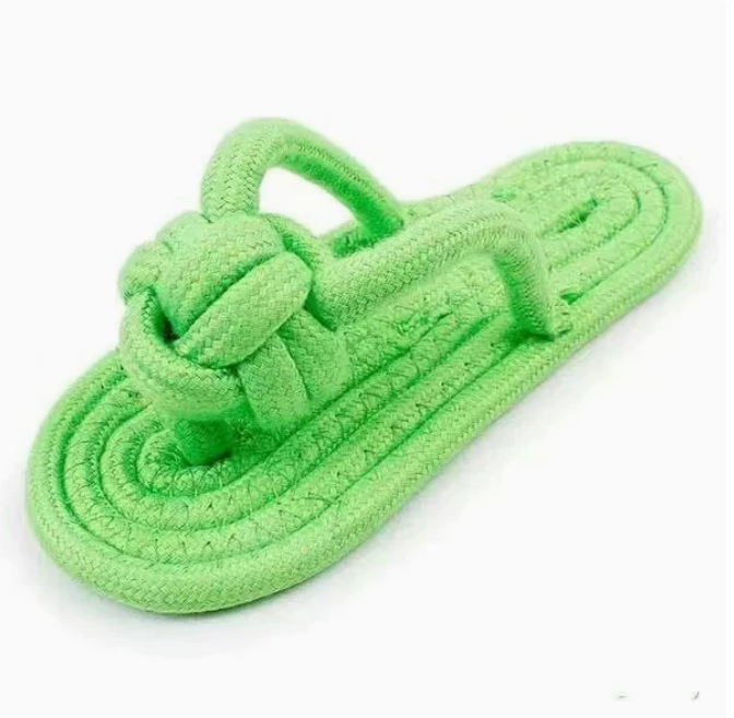 Tough Cotton Rope Chew Slippers for Dogs