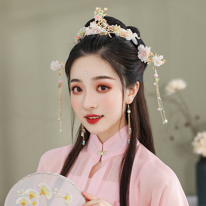 Traditionella Hanfu-tillbehör med tofsar och hårnålsset