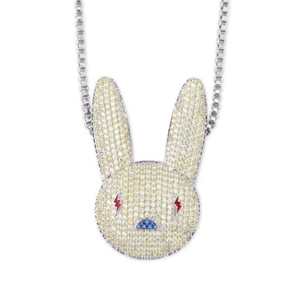 Hiphop Mode Zirkon Kaninhänge Halsband