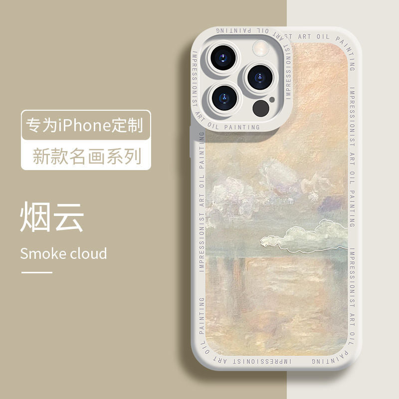 Artistic Liquid Silicone iPhone Case for 13/14/15 Pro
