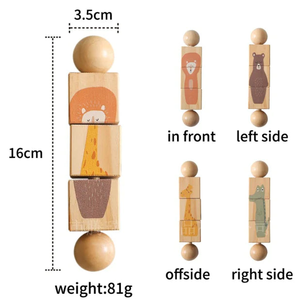 Kids' Handbell Wooden Animal Puzzle