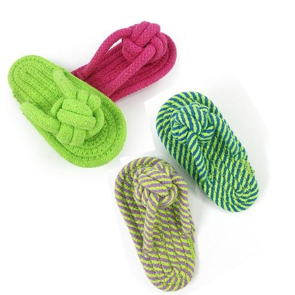 Tough Cotton Rope Chew Slippers for Dogs