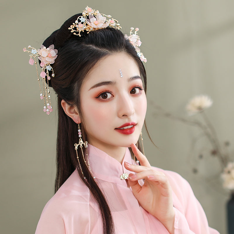 Traditionella Hanfu-tillbehör med tofsar och hårnålsset