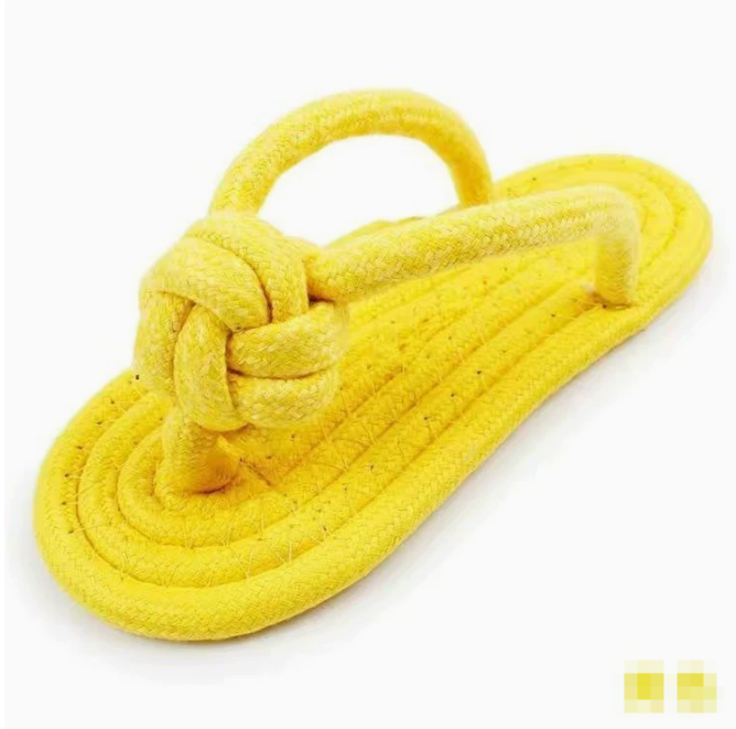 Tough Cotton Rope Chew Slippers for Dogs