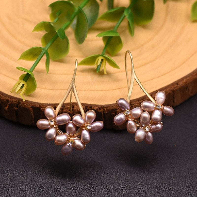 GLSEEVO Original Freshwater Pearl Earrings, Handmade Gift