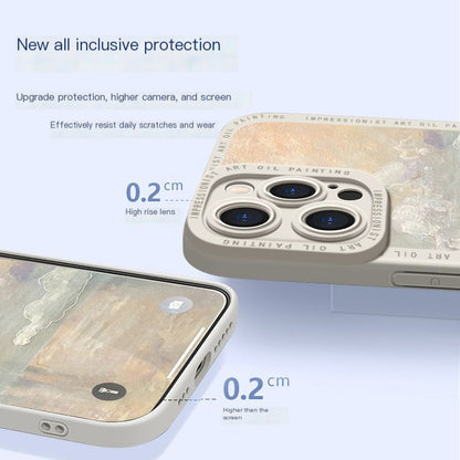 Artistic Liquid Silicone iPhone Case for 13/14/15 Pro