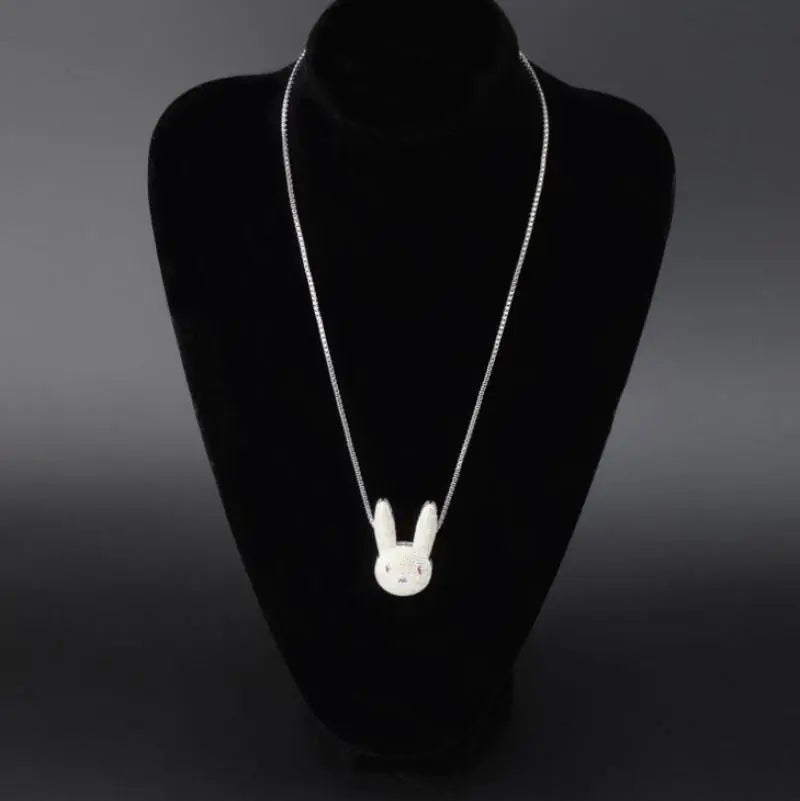 Hiphop Mode Zirkon Kaninhänge Halsband