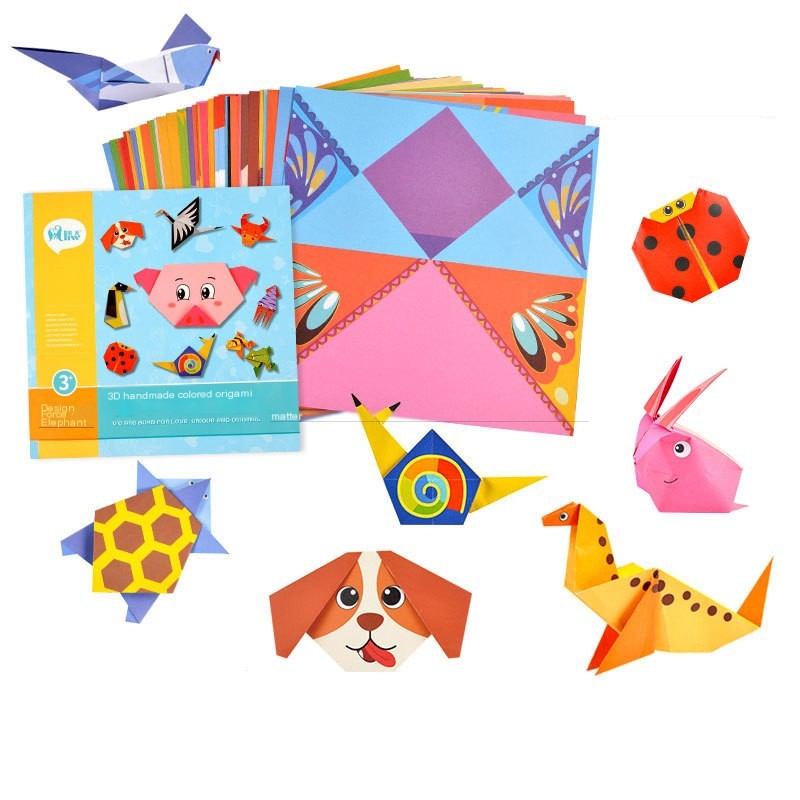 Gör-det-själv-kit för barn med färgglad origami