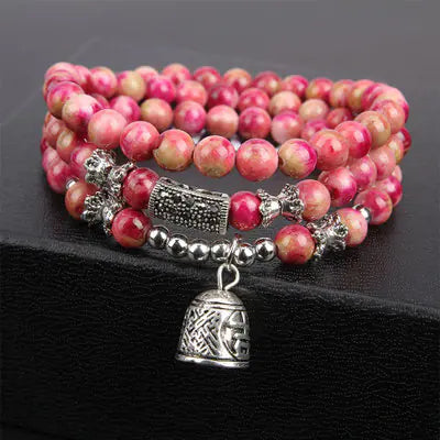Korean Style Natural Stone Pixiu Beaded Bracelet for Women