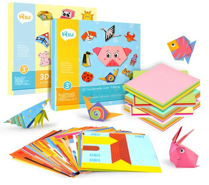 Gör-det-själv-kit för barn med färgglad origami