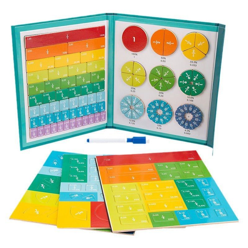 Magnetic Fraction Learning Board for Kids Math