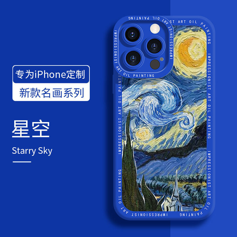 Artistic Liquid Silicone iPhone Case for 13/14/15 Pro