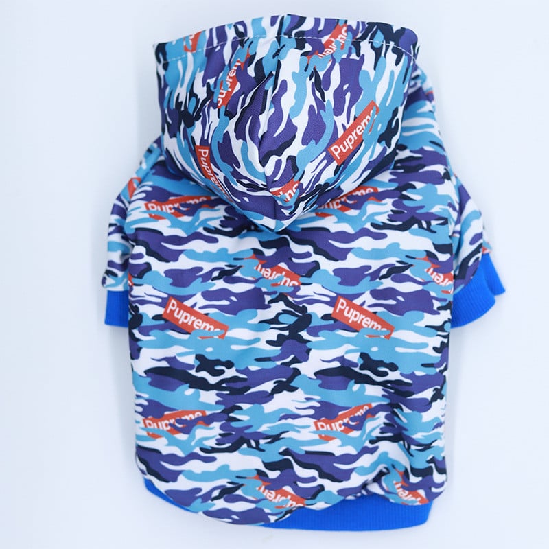 Haustier-Kapuzenpullover mit Camouflage-Druck