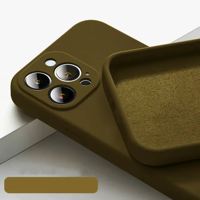 Astubia Square Liquid Silicone Phone Case for iPhone 11-14