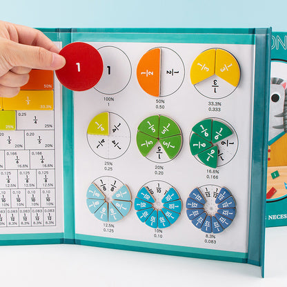 Magnetic Fraction Learning Board for Kids Math