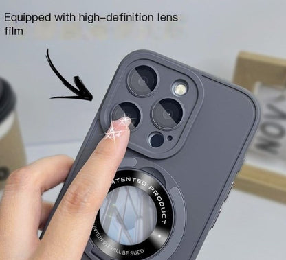 Metallständer für iPhone 15, Silikonhülle für iPhone 14 Pro Max