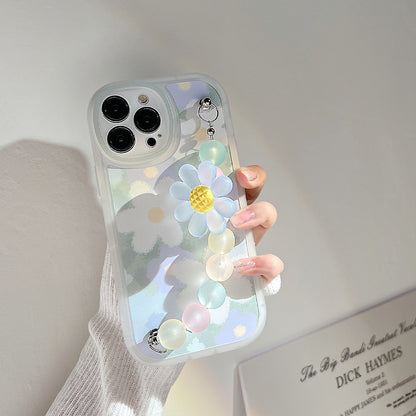 Blumen Armband iPhone Hülle für 8P, 11, 12, 13, 14, 15 Pro Max