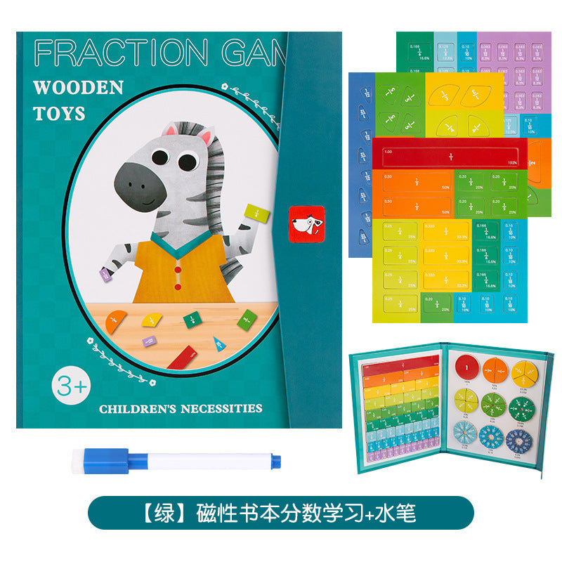 Magnetic Fraction Learning Board for Kids Math