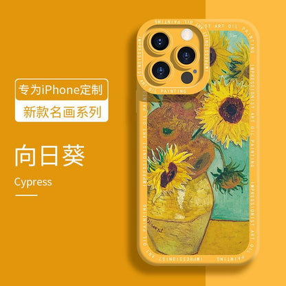 Artistic Liquid Silicone iPhone Case for 13/14/15 Pro