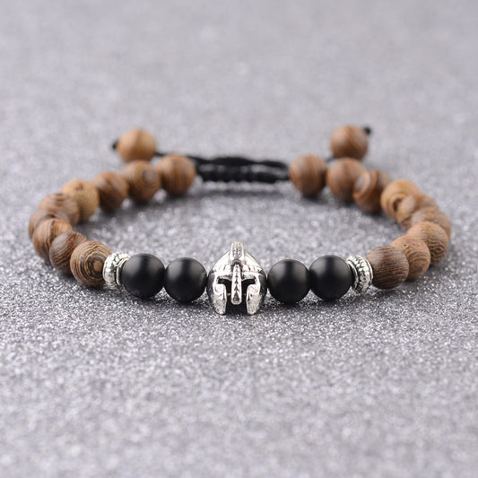 8mm Rainbow Chicken Wing Wood Chakra Bracelet