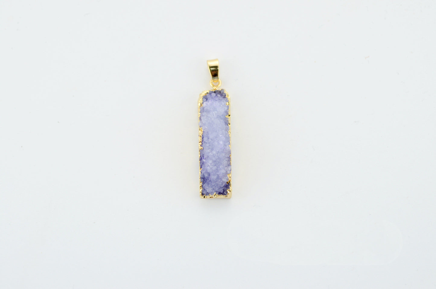 Natural Stone Pendant Rectangular Cluster Necklace