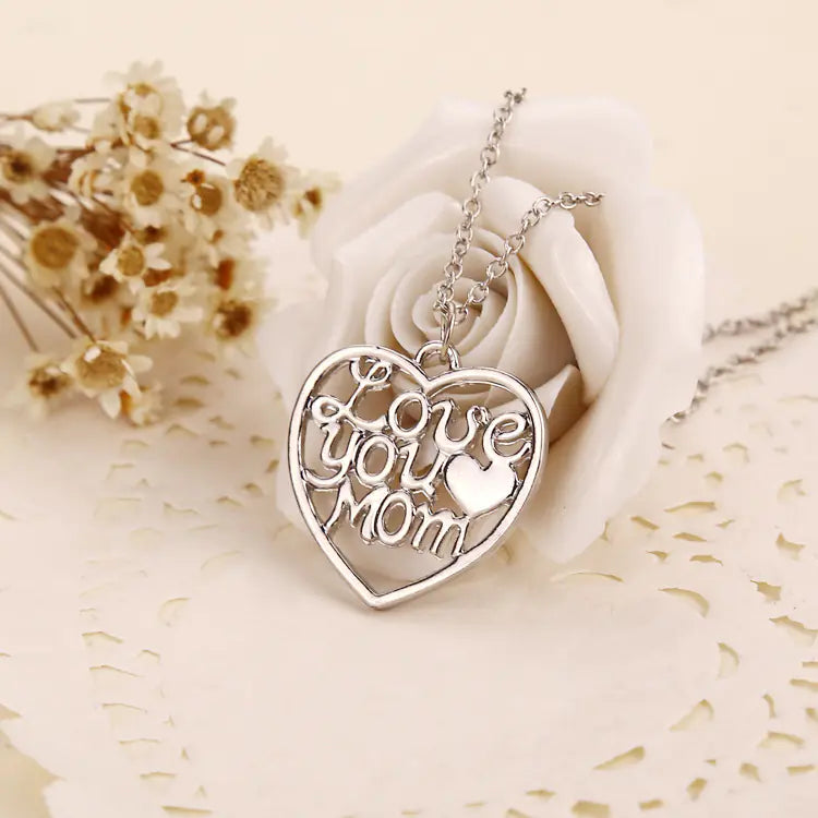 Cherish Mom Silver Necklace