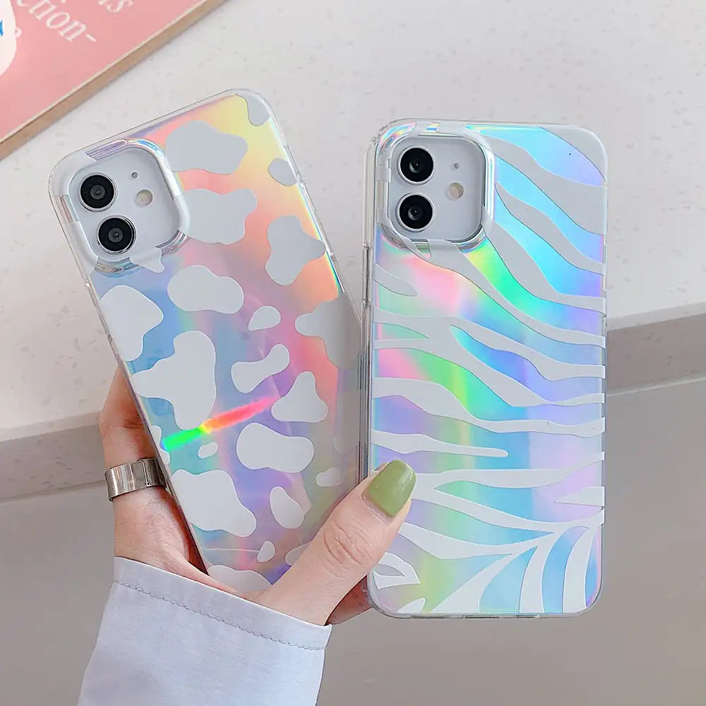 Dubbelsidig laminering laser Zebra- och leopardmönster