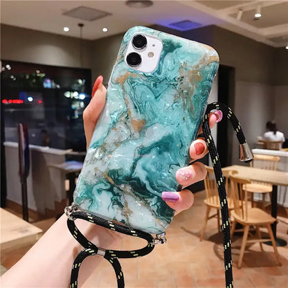 Marble Necklace Mobile Phone Case