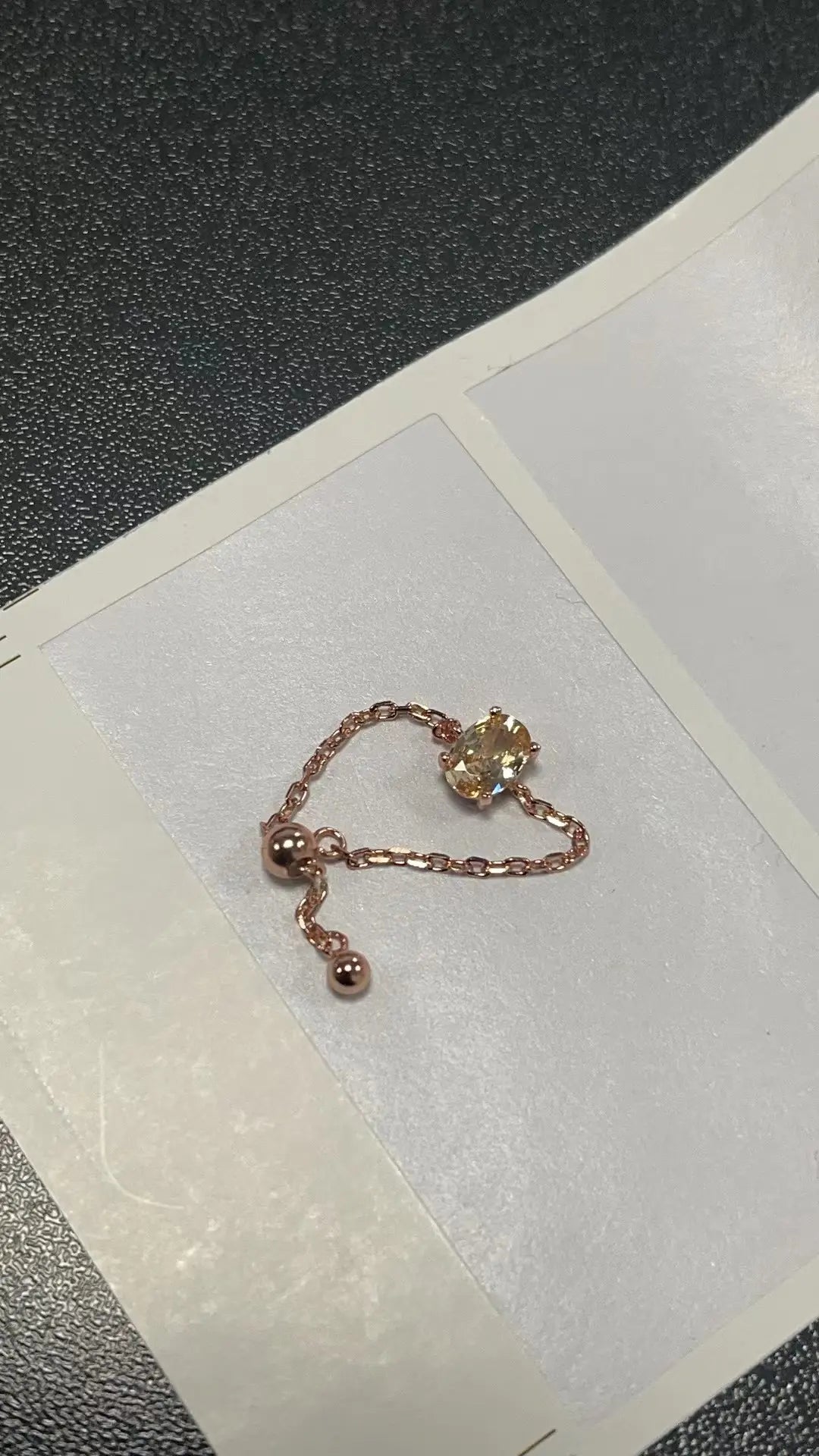 Creative Adjustable Finger Chain Ring Design (MOQ 20)