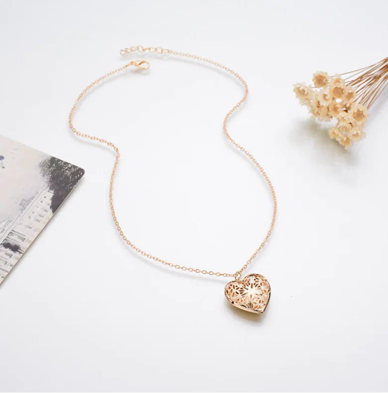 Openwork Heart Necklace - Heart Pendant Jewelry