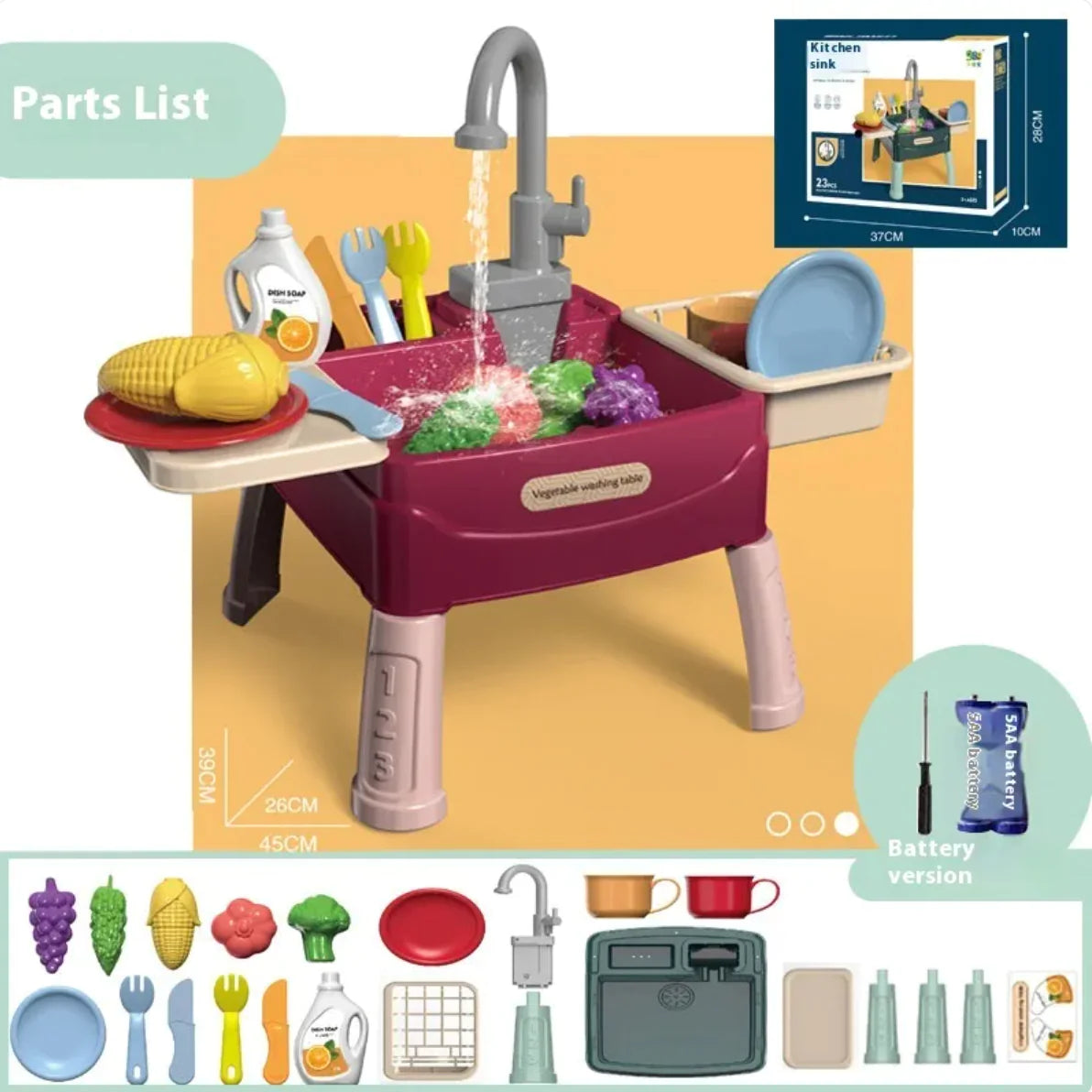 Kids’ Electric Dishwashing Toy Set