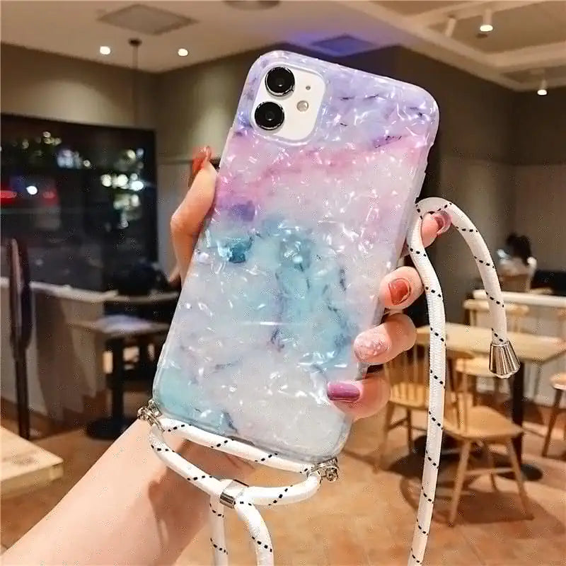 Marble Necklace Mobile Phone Case