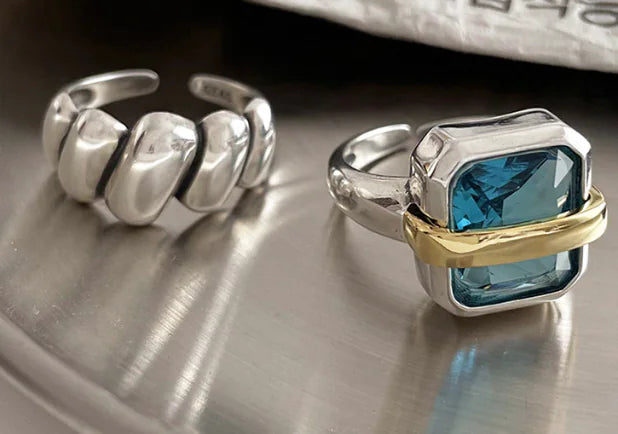 Vintage lyxig thailändsk sterling silverring