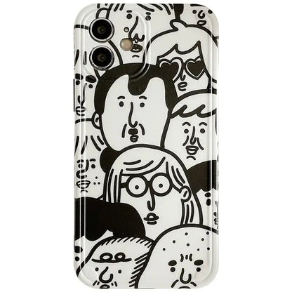 Funny Crowd Mobile Phone Case for Apple Devices