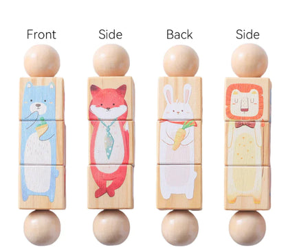 Kids' Handbell Wooden Animal Puzzle